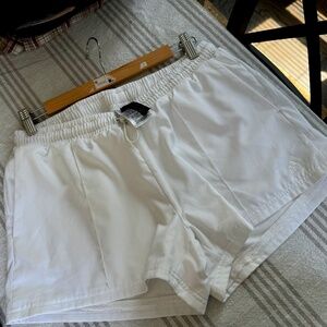White Adidas Shorts (Worn Once)